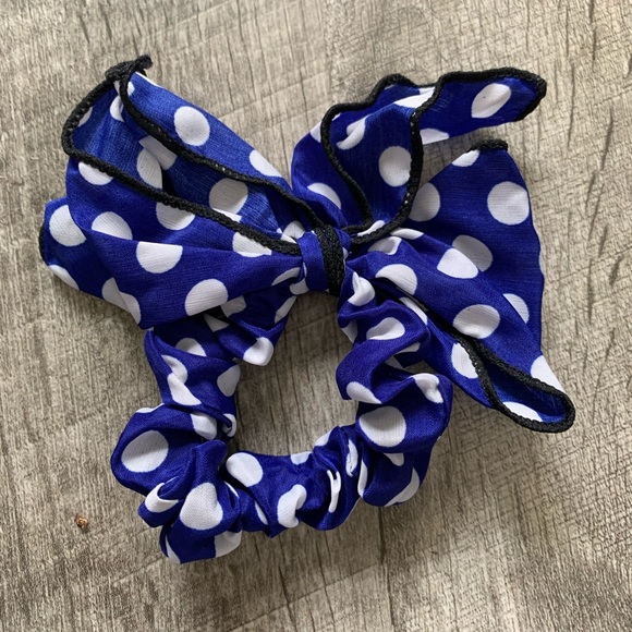 NEW Random 20pc Polka-Dot Bow Hair Tie Scrunchies - Picture 3 of 4